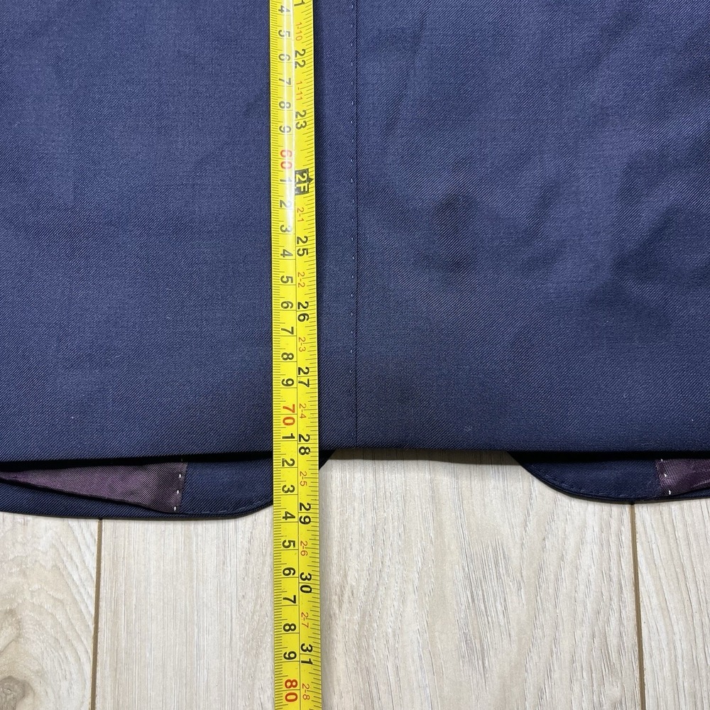 Hubscher Vitale Barberis Canonico Perennial. Wool Navy Blue Sports Coat Mens 38R - Picture 14 of 15